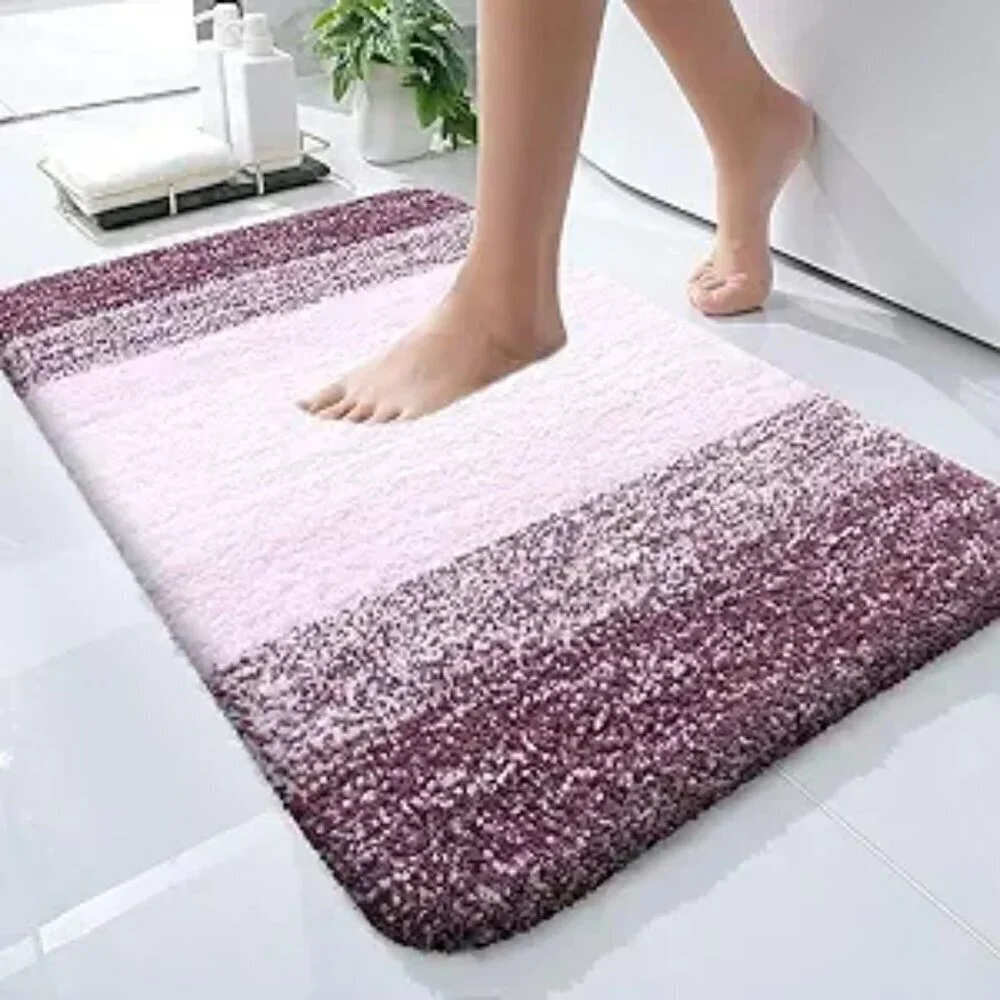 Bathroom Rug Mat 24x16 Extra Soft and Absorbent Microfiber Bath Rugs Non-Slip